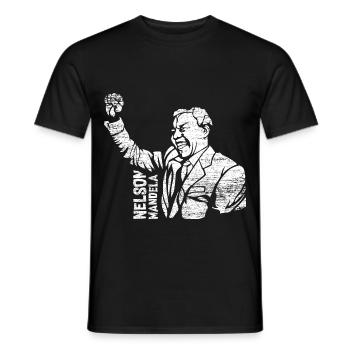 Standhafter Mandela Friedensnobelpreis - Männer T-Shirt - Schwarz - Vorne - AI Model Male 178 light (178cm)
