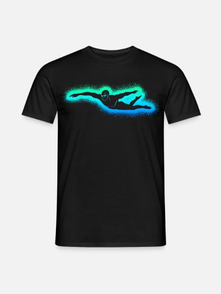 Schwimmen Schwimmsport Schwimm Jungen Schwimmer - Männer T-Shirt - Schwarz