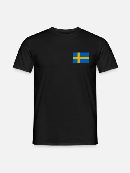Schweden Flagge - Männer T-Shirt - Schwarz