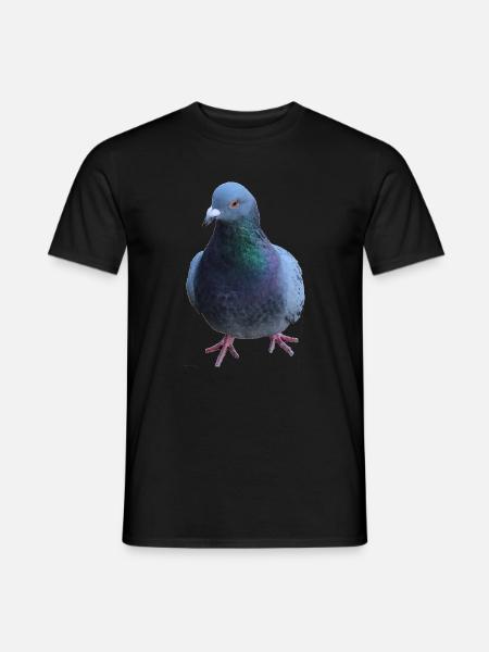 Taube, Vogel - Männer T-Shirt - Schwarz