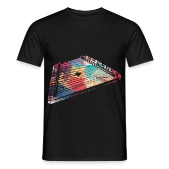 Schwungvolles Hackbrett Volksmusik - Männer T-Shirt - Schwarz - Vorne - AI Model Male 178 light (178cm)