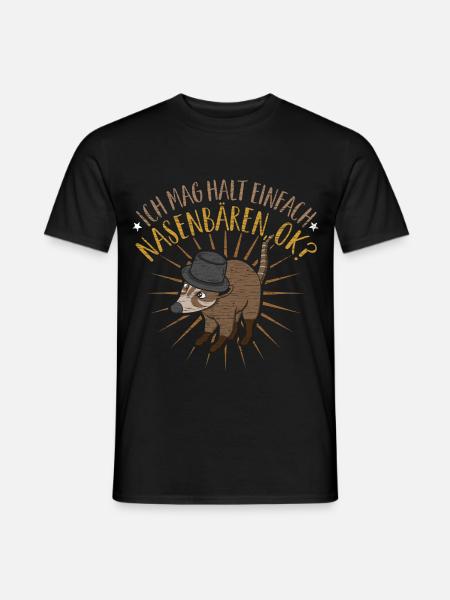 Nasenbären Nasenbär Coati - Männer T-Shirt - Schwarz