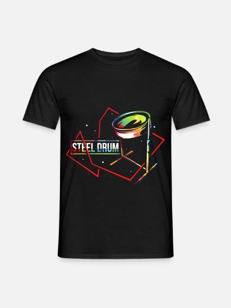 Temperamentvoller Steelpan Kalypso - Männer T-Shirt - Schwarz