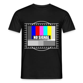 Kein Signal Oldschool Fernseher TV - Männer T-Shirt - Schwarz - Vorne - AI Model Male 178 light (178cm)