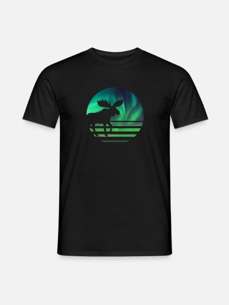 Elch - Männer T-Shirt - Schwarz