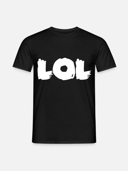 LOL Pinselstrich Kraft - Männer T-Shirt - Schwarz