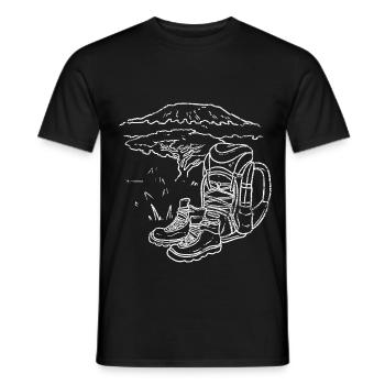 Wagemutiger Kilimanjaro Besteigung - Männer T-Shirt - Schwarz - Vorne - AI Model Male 178 light (178cm)