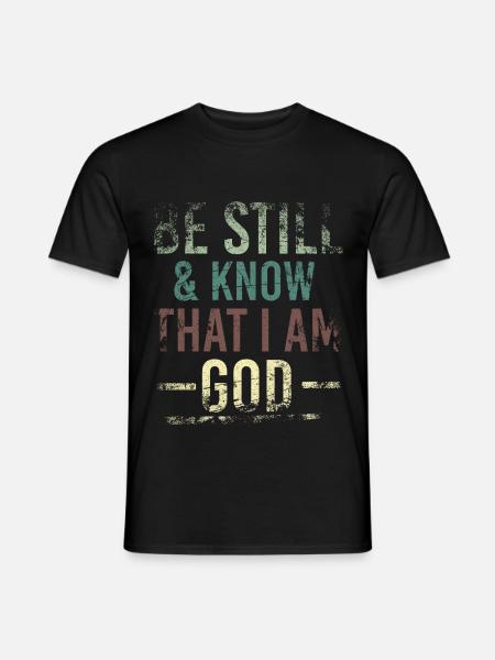 I Am God - Männer T-Shirt - Schwarz