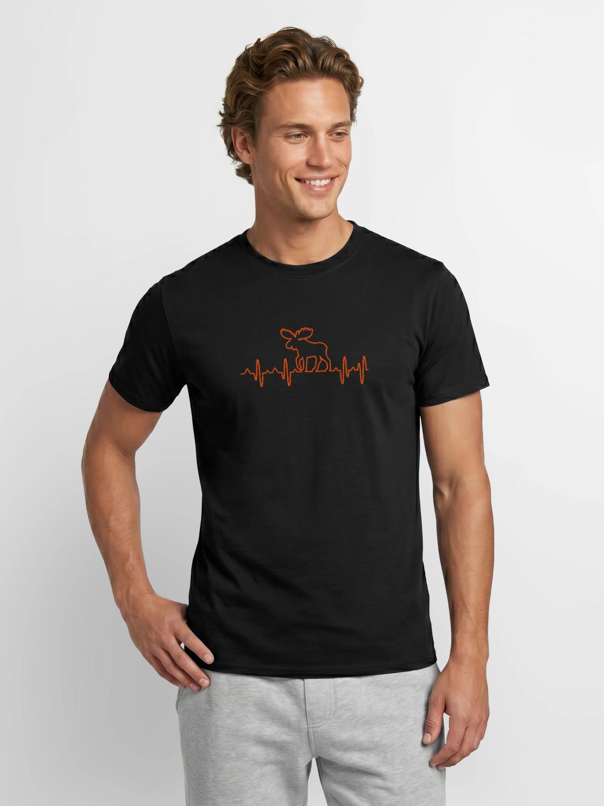 elch - Männer T-Shirt - Schwarz - Vorne - AI Model Male 178 light (178cm)