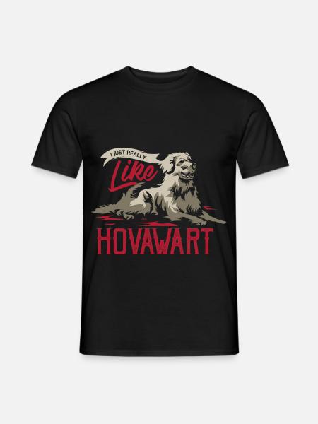 Wachsamer Hovawart Familienhund - Männer T-Shirt - Schwarz