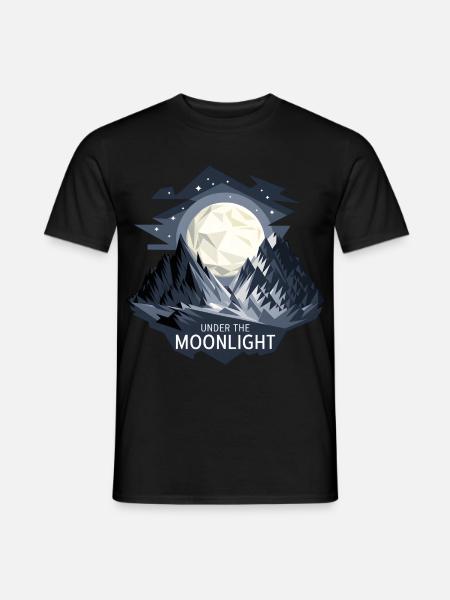 Under The Moonlight - Men's T-Shirt - black