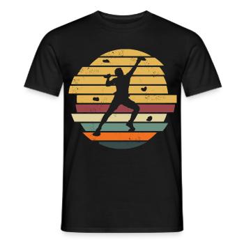 Boulder Klettern Bouldern Bergsteiger Kletterer - Männer T-Shirt - Schwarz - Vorne - AI Model Male 178 light (178cm)