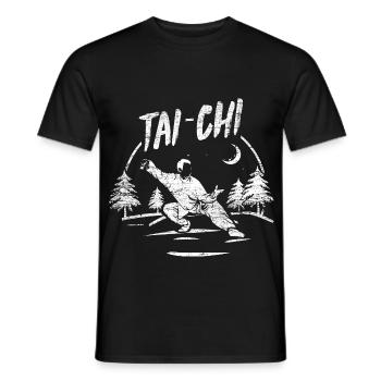 Achtsamer Tai Chi Praktizierender - Männer T-Shirt - Schwarz - Vorne - AI Model Male 178 light (178cm)
