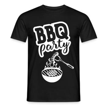 BBQ PARTY Kitchen Apron - Men's T-Shirt - black - Front - AI Model Male 178 light (178cm)