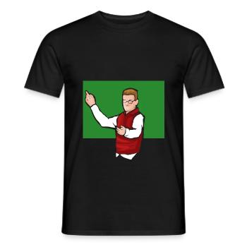 Lehrer vor grüner Tafel - Männer T-Shirt - Schwarz - Vorne - AI Model Male 178 light (178cm)
