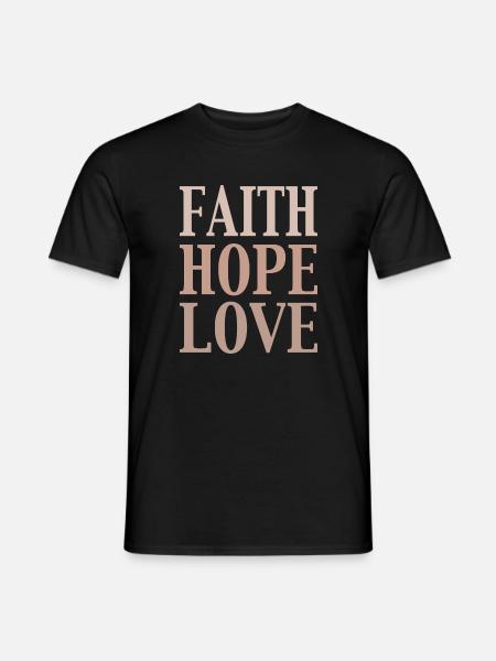 glaube liebe hoffnung - Männer T-Shirt - Schwarz
