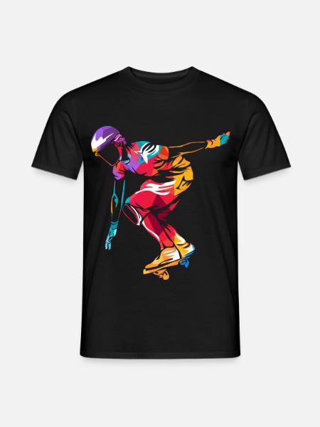 Flinker Waveboard Straßensurfer - Männer T-Shirt - Schwarz