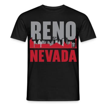 Reno Nevada USA Staat Amerika Reisen Nevadan - Männer T-Shirt - Schwarz - Vorne - AI Model Male 178 light (178cm)