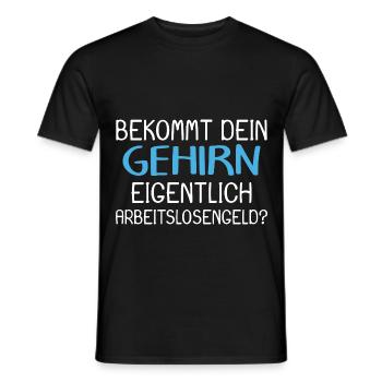 Arbeitslos Shirt Hartz 4 Arbeitslosigkeit Geschenk - Männer T-Shirt - Schwarz - Vorne - AI Model Male 178 light (178cm)