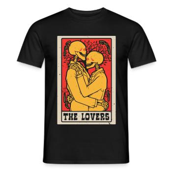 Die Liebenden Tarotkarte Schamane Wahrsagerei - Männer T-Shirt - Schwarz - Vorne - AI Model Male 178 light (178cm)