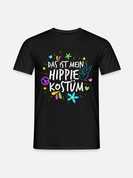 Hippie - Männer T-Shirt - Schwarz