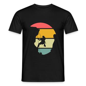 Felskletterer Geschenk - Männer T-Shirt - Schwarz - Vorne - AI Model Male 178 light (178cm)