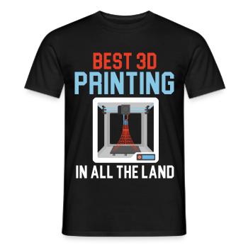 Bester 3D-Drucker im ganzen Land Machinist 3D Prin - Männer T-Shirt - Schwarz - Vorne - AI Model Male 178 light (178cm)