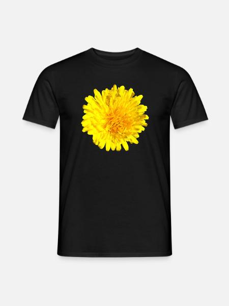 Loewenzahn Löwenzahnblüte gelbe Blume - Männer T-Shirt - Schwarz