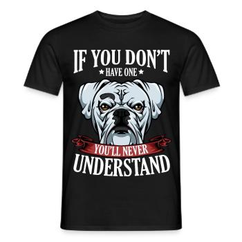 Cool Boxer Statement Spruch Hundehalter Geschenk - Männer T-Shirt - Schwarz - Vorne - AI Model Male 178 light (178cm)