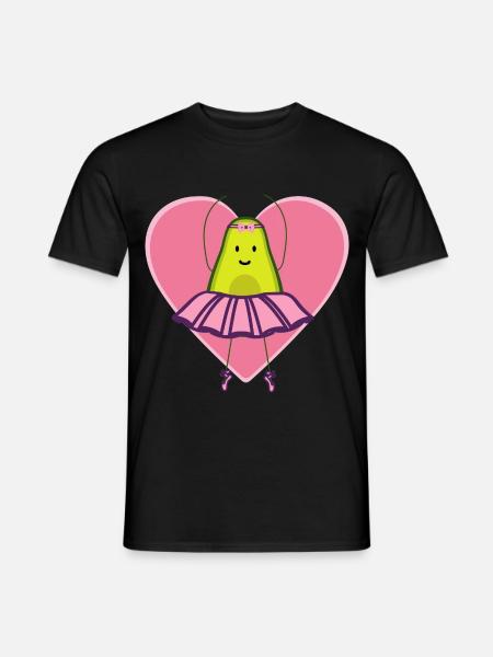 Tanzfreudige Avocado Ballerina - Männer T-Shirt - Schwarz
