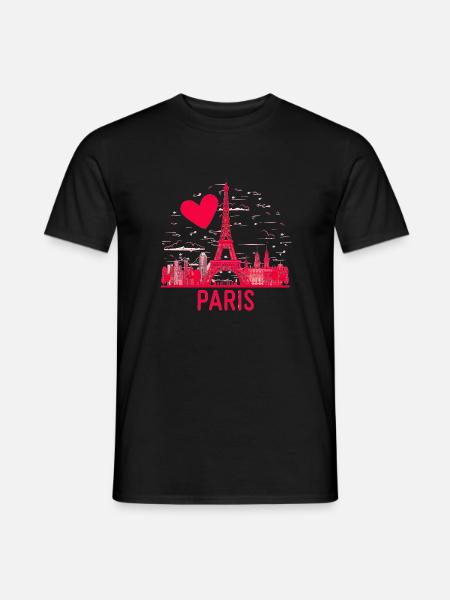 I like minimalist Paris - Men's T-Shirt - black