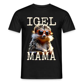 Igel Mama Mom Igelfrau Muttertag Igelmama Igel Mum - Männer T-Shirt - Schwarz - Vorne - AI Model Male 178 light (178cm)