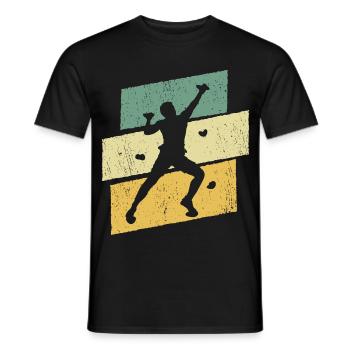 Bouldern Klettern Boulder Kletterer Bergsteiger - Männer T-Shirt - Schwarz - Vorne - AI Model Male 178 light (178cm)