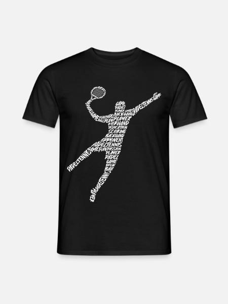 Padeltennis Padel-Tennis Typografie Padel - Männer T-Shirt - Schwarz