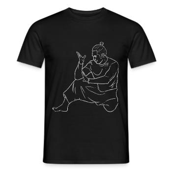 Flinker Kuntao Kampfkunstschule - Männer T-Shirt - Schwarz - Vorne - AI Model Male 178 light (178cm)