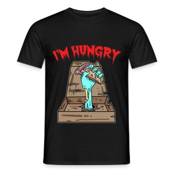 Pizza Zombie j'ai faim - T-shirt homme - noir - Devant - AI Model Male 178 light (178cm)