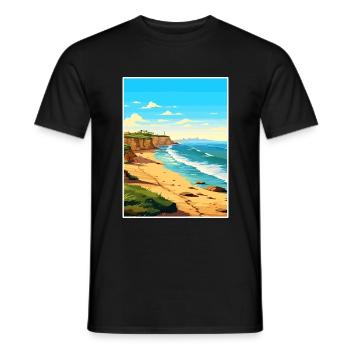 Valdes Halbinsel Argentinien Vintage Reiseposter - Männer T-Shirt - Schwarz - Vorne - AI Model Male 178 light (178cm)