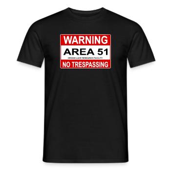 AREA 51 Shield - Men's T-Shirt - black - Front - AI Model Male 178 light (178cm)