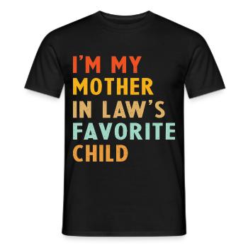 Ich bin das Lieblingskind meiner Schwiegermutter - Männer T-Shirt - Schwarz - Vorne - AI Model Male 178 light (178cm)