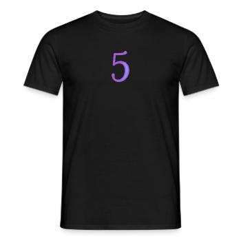 5. FIVE - Men's T-Shirt - black - Front - AI Model Male 178 light (178cm)