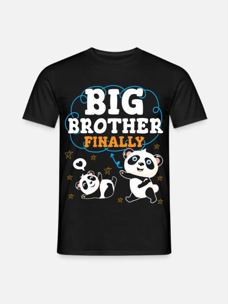 Endlich Großer Bruder Big Bro - Männer T-Shirt - Schwarz