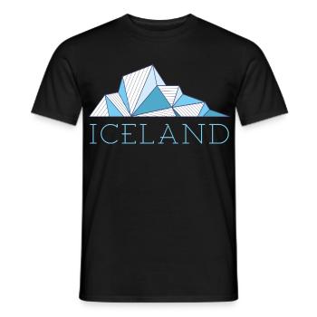 Island Eisberg Eisscholle Iceland Gletscher - Männer T-Shirt - Schwarz - Vorne - AI Model Male 178 light (178cm)