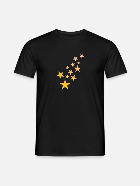 Star asterisk pattern starry sky - Men's T-Shirt - black