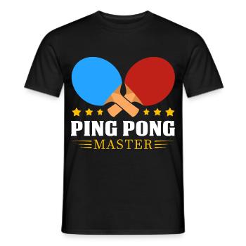 Tischtennis - Männer T-Shirt - Schwarz - Vorne - AI Model Male 178 light (178cm)