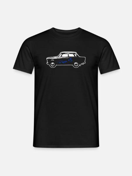 P601 Trabbi Ost Oldtimer - Auto fürs Herz - Männer T-Shirt - Schwarz