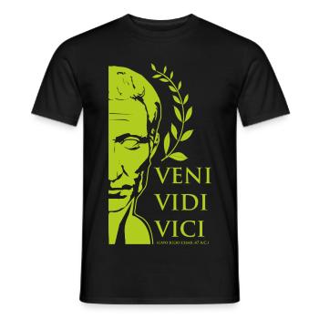 GREEN CAESAR - Men's T-Shirt - black - Front - AI Model Male 178 light (178cm)