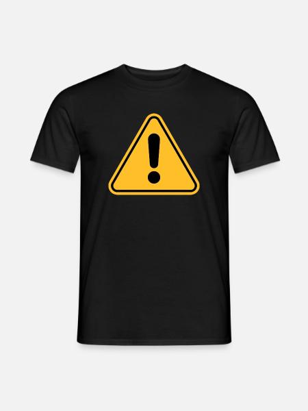 Warning sign / Exclamation point - Men's T-Shirt - black