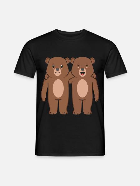 Bären - Männer T-Shirt - Schwarz