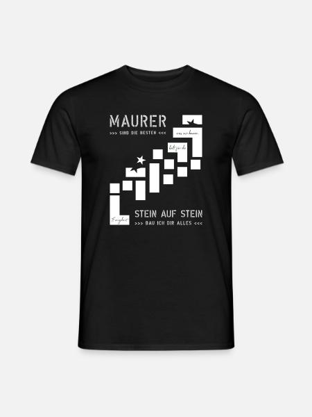 Mauer Hochbau Hausbauer - Männer T-Shirt - Schwarz