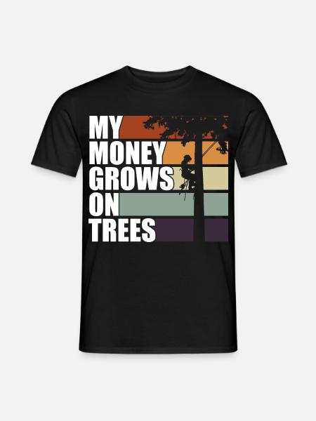 Mein Geld Wächst Auf Bäumen Vintage Tree Climb - Männer T-Shirt - Schwarz